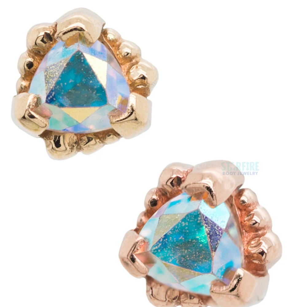 Gold and Blue Stud Earrings
